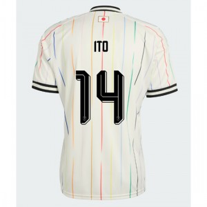 Japani Junya Ito #14 Jalkapallovaatteet Vieraspaita MM-kisat 2026 Lyhythihainen